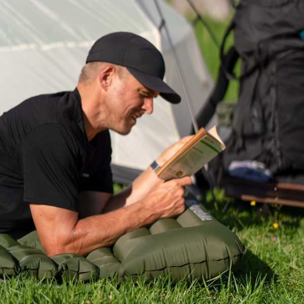 Коврик надувной Naturehike FC01 200х60х6,5 см, с подушкой, зеленый