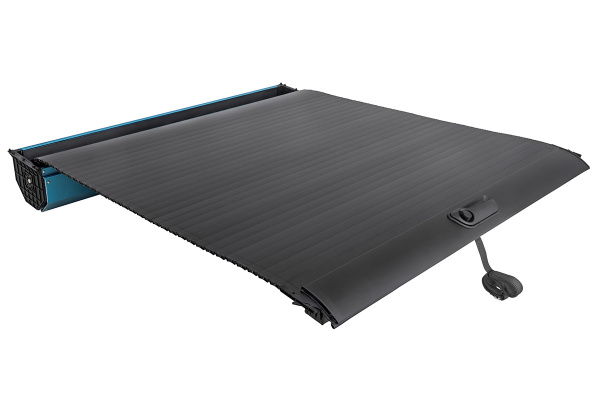 Крышка кузова РИФ для Foton Tunland G7/G9, роллета раздвижная 1587х1659 мм, алюминиевая, черная