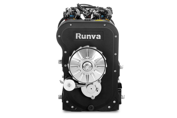 Лебёдка электрическая 12V Runva 14000 lbs 6350 кг двухмоторная (синтетический трос)