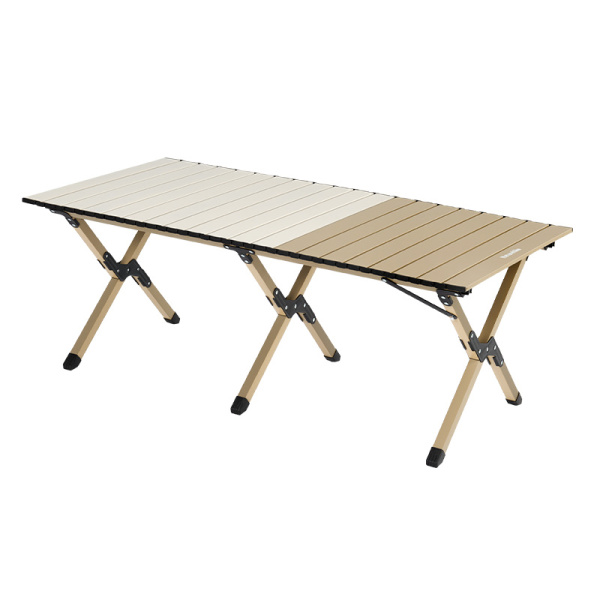 Стол туристический Naturehike Star Jane T01 складной, 119х60х44,5 см, с Х-образными ножками, бежевый.