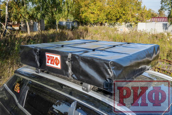 Палатка на крышу автомобиля РИФ Soft RT01-140W, тент песочный, корпус черный, 240х140х130 см