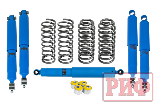 Лифт-комплект РИФ Toyota Land Cruiser 70 (кор. база) (1990-1996) средний, 73/78 (длин. база) мягкий