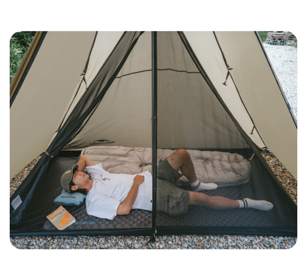 Палатка Naturehike Pyramid, 2-местная, бежевая