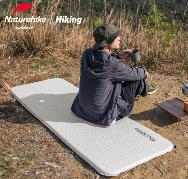 Коврик самонадувающийся Naturehike, 200x65x3 см, синий