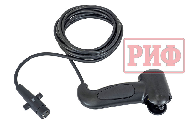 Лебёдка переносная РИФ 9000U c квадратом для фаркопа, стальной трос (облегченная)