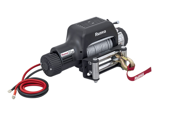 Лебёдка электрическая 12V Runva 13500 lbs 6136 кг стальной трос