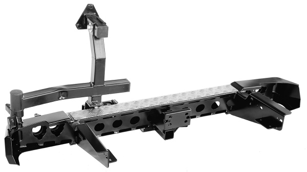 Бампер РИФ задний УАЗ Патриот Пикап 2005+ с квадратом под фаркоп, калиткой и фонарями стандарт