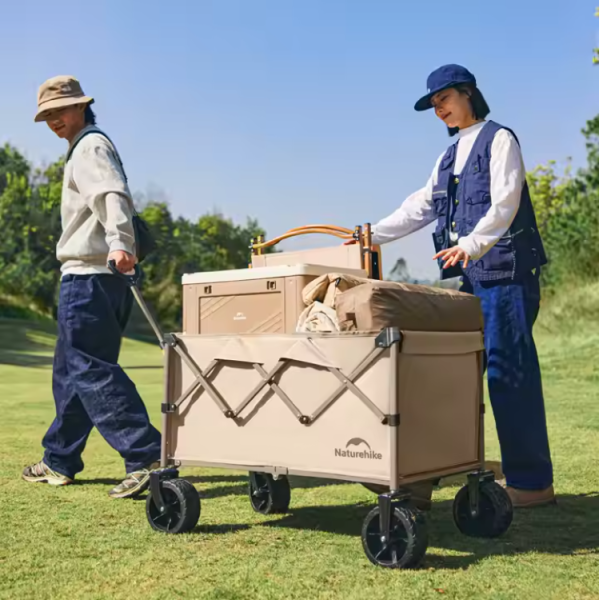 4 Тележка туристическая Naturehike 107х60х80 см, коричневая