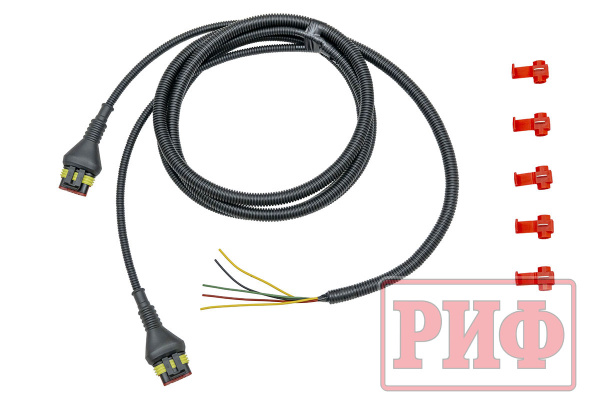 Бампер РИФ силовой задний Isuzu D-MAX (2012-2021) с квадратом под фаркоп и фонарями, стандарт