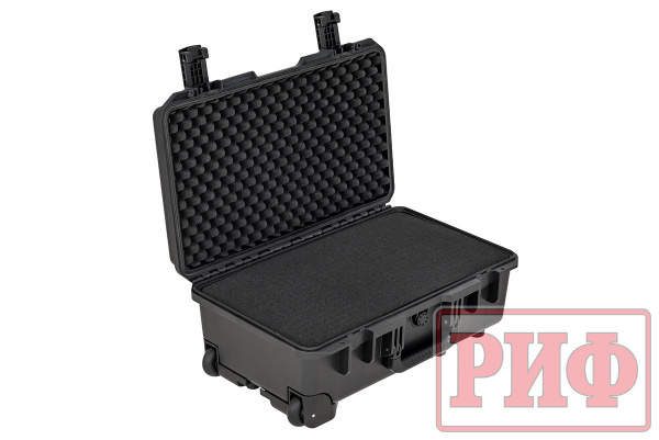 Кейс защитный ударопрочный РИФ 551x358x226 мм на колесах с телескопической ручкой Кейс защитный ударопрочный РИФ 551x358x226 мм на колесах с телескопической ручкой