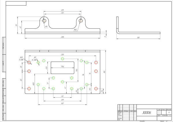 Чертеж площадки под лебедку