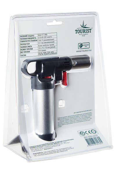 Резак газовый TOURIST SILVER с пьезоподжигом и возможностью перезаправки