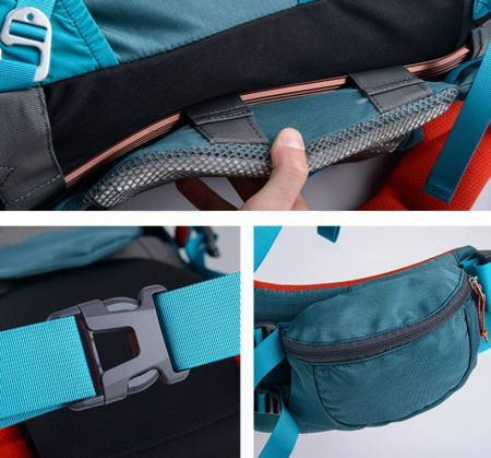 10Рюкзак туристический Naturehike 45L, черный