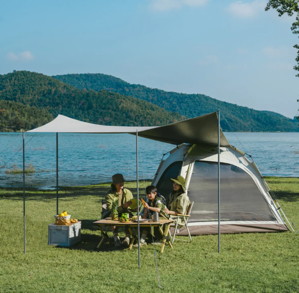 Палатка Naturehike Ango 4-местная, быстросборная, коричневая