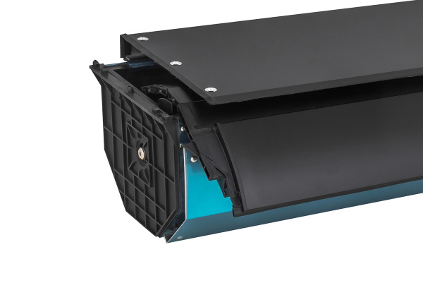 Крышка кузова РИФ для Huanghai N7, роллета раздвижная, 1778x1673 мм, алюминиевая, черная