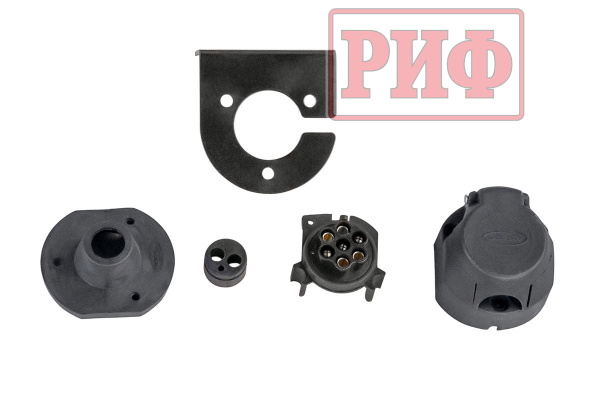 Бампер РИФ силовой задний Renault Duster 2021+ c квадратом под фаркоп, калиткой и подсветкой номера