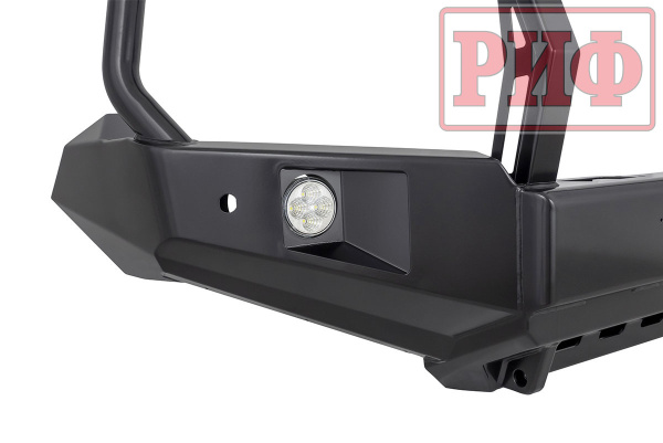 Бампер РИФ силовой передний TLC 200 2007-2015 c доп. фарами, защитной дугой и защитой бачка омыв.