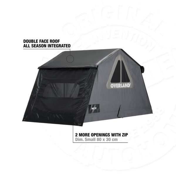 Палатка на крышу автомобиля AUTOHOME OVERLAND LARGE, тент карбон, лестница 220 мм