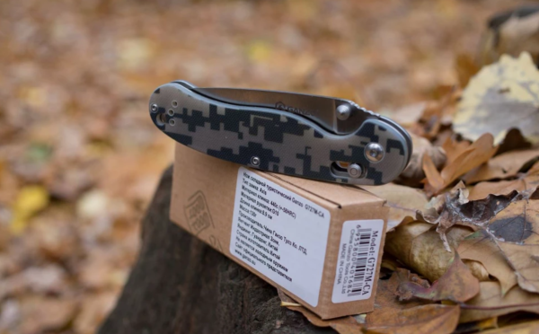 Нож складной GANZO, длина клинка 89 мм, сталь 440С, камуфляж