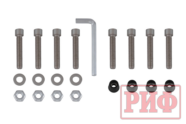 Крышка кузова РИФ для Toyota Hilux 2015+, роллета раздвижная с электоприв. 1572х1563 мм, алюм. черн.