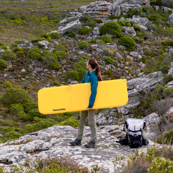 Коврик самонадувающийся Naturehike 183х53х3,5 см, желтый