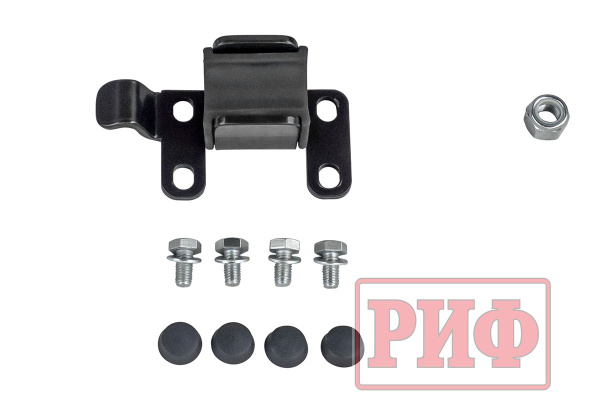 Бампер РИФ силовой задний Toyota Land Cruiser 100 с квадратом под фаркоп, калиткой и фонарями