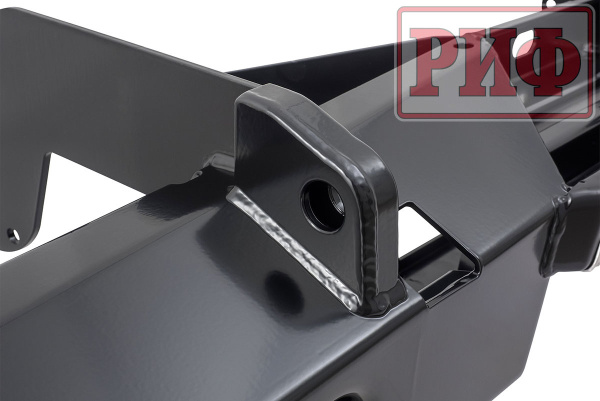 Бампер РИФ силовой задний Toyota Land Cruiser 78 2007+ с квадратом под фаркоп и фонарями