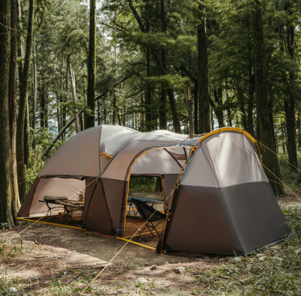 Палатка Naturehike KOTA 6, 6-местная, алюминиевый каркас, серо-коричневая