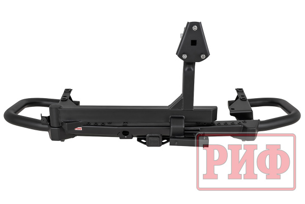 Бампер РИФ силовой задний Toyota Land Cruiser 200 2007-2015 c квадратом под фаркоп и калиткой, стандарт