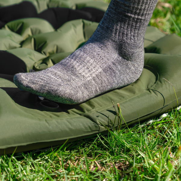 Коврик надувной Naturehike FC01 200х60х6,5 см, с подушкой, с насосом, синий