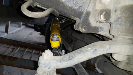 Демпфер РИФ рулевой с кронштейнами УАЗ Патриот, Профи 2019+ лифт 30-50 мм