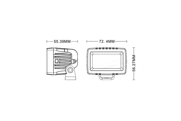 Фары рабочего света AURORA 76x38 мм 20W LED
