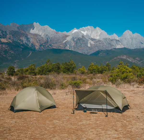 Палатка Naturehike Mongar UL 2-местная, алюминиевый каркас, сверхлегкая, песочная