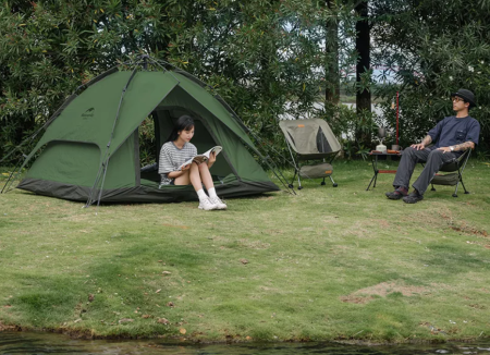 Палатка Naturehike 4-местная, быстросборная, зеленая