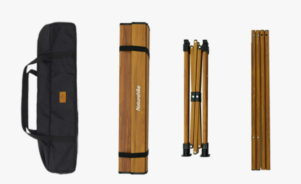 Стол туристический Naturehike увеличенный складной, 93х55х50 см. коричневый