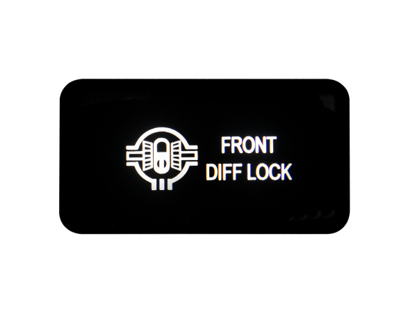 Кнопка ВКЛ/ВЫКЛ, белый, FRONT DIFF LOCK TOYOTA 40x20 горизонтальная