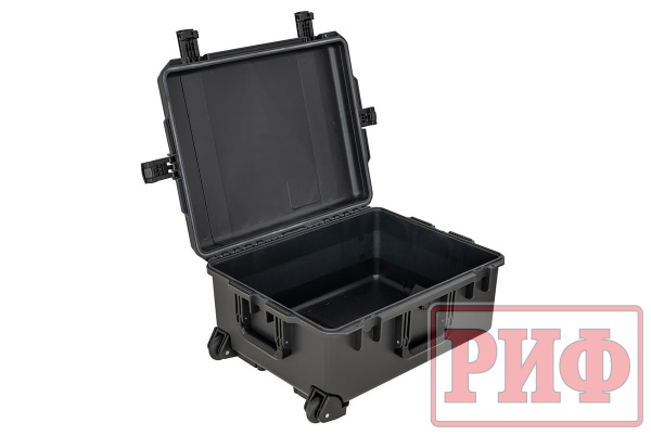 Кейс защитный ударопрочный РИФ 625x500x297 мм на колесах с телескопической ручкой Кейс защитный ударопрочный РИФ 625x500x297 мм на колесах с телескопической ручкой