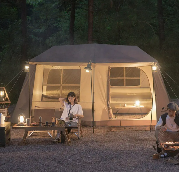 Палатка Naturehike Village 13 автоматическая 5-8-местная. коричневая