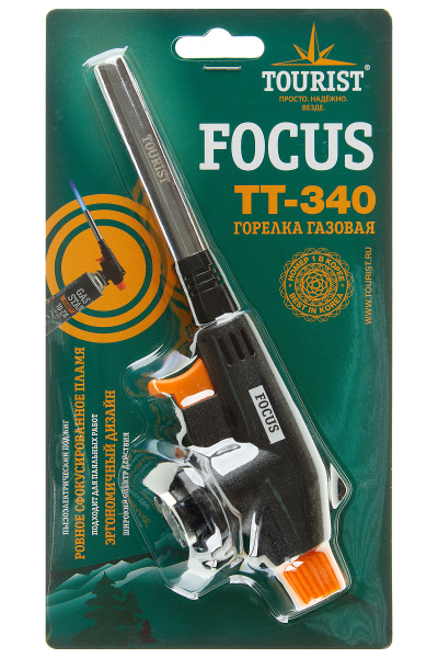 Резак газовый TOURIST FOCUS с пьезоподжигом, с соплом паяльного типа