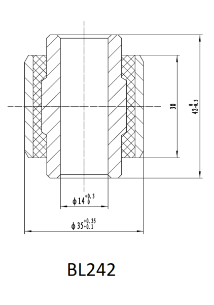 Втулка амортизатора РИФ SA242 (с маркировкой 1), Nissan Navara D40 / Pathfinder R51