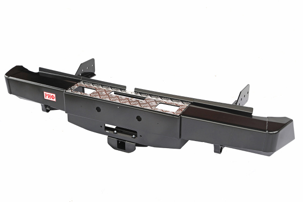 Бампер РИФ задний Mitsubishi L200 2015+ с площадкой под лебёдку и квадратом под фаркоп