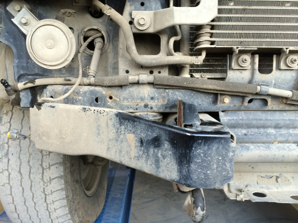 Бампер РИФ силовой передний Nissan Patrol Y61 2004+ с доп. фарами и защитной дугой