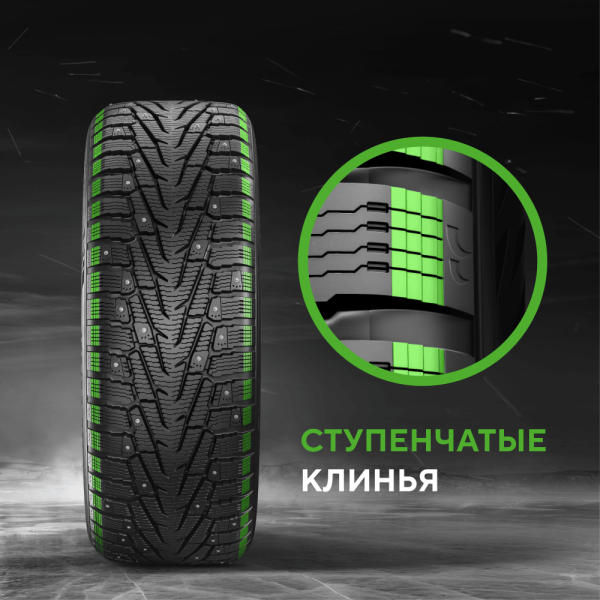 Шина IKON Tyres Character Ice 7 SUV 215/70 R16 100T (Nordman 7 SUV) шипованные