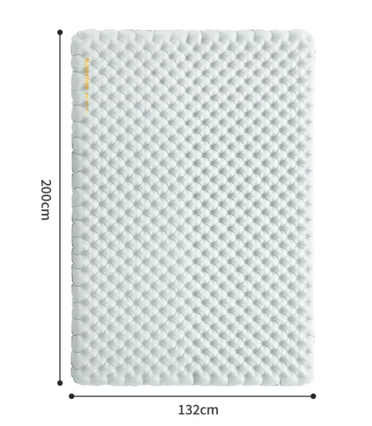 Коврик надувной Naturehike 200х132х8 см, серый, без мешка