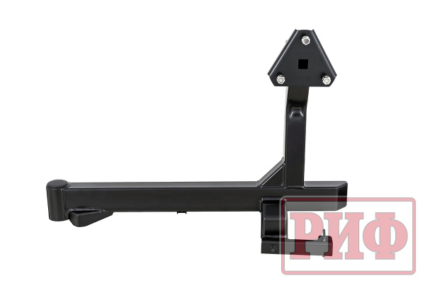 Бампер РИФ силовой задний Mitsubishi Pajero Sport 2021+ c квадр. под фаркоп, калиткой, подсвет. ном.