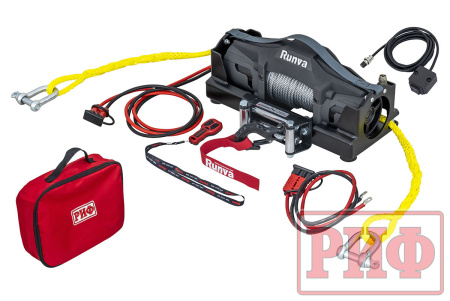 Лебёдка переносная РИФ 6000F c площадкой, стальной трос