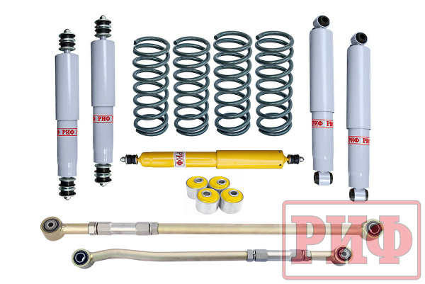 Лифт-комплект РИФ газовый Nissan Patrol Y60 и Y61 до 2000 года лифт 50 мм (правый руль) средний