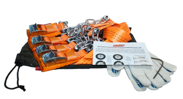 Браслеты противоскольжения "4WD" R16-R21 для шин 245-305 мм в мешке (к-т 4 шт.)