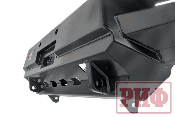 Бампер РИФ силовой передний Mitsubishi Pajero Sport 2015-2020 под доп. фары