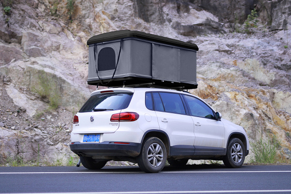 Палатка на крышу автомобиля РИФ Hard RT04-125, корпус черный, тент серый